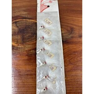 Vintage Sockeye Fishing Tackle Crappie Bait Tackle Hooks Red White 6 pcs‎